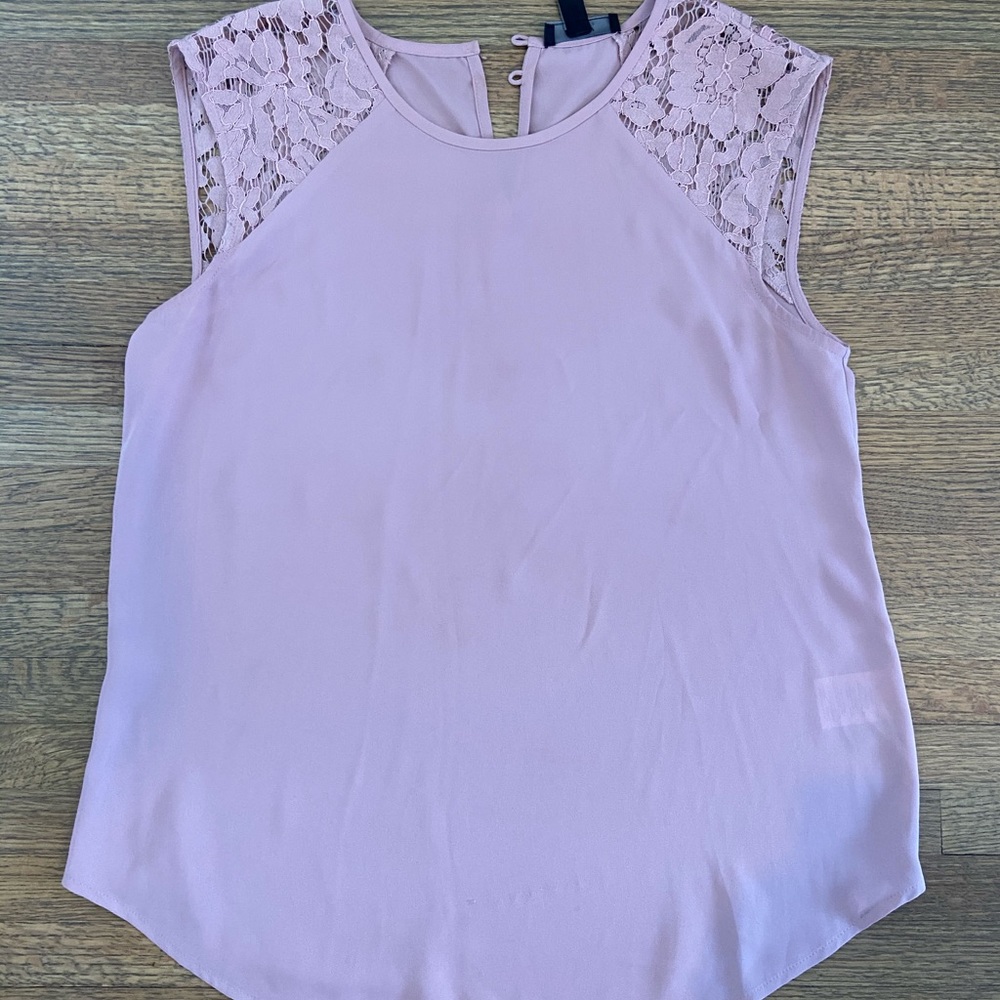 J.Crew pink lace tank